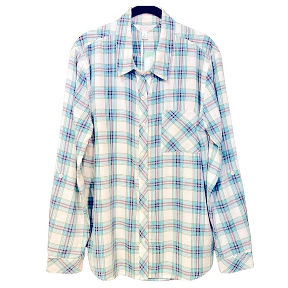 StitchFix Market & Spruce Jillianne Plaid Shirt SZ XL - Picture 8 of 8